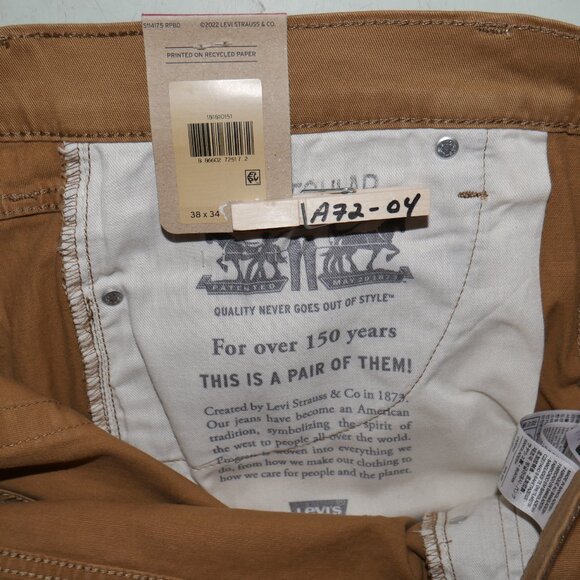 Levis 541 Athletic Fit Jeans Men's Size 38x34 Stretch Twill Caraway Brown NWT - Picture 9 of 10